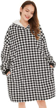 Load image into Gallery viewer, LetsFunny Oversized Hooded Blanket Sweatshirt, Super Soft Warm Comfortable Sherpa Wearable Blanket with Giant Pocket, for Adults Men Women Teenagers Kids, One Size Fits All