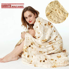 Load image into Gallery viewer, LetsFunny Burrito Tortilla Wrap Blanket, Burrito Wrap Novelty Blanket Tortilla Blankets for Adults/Kids, Giant Round Beach Towel/Throw Blanket