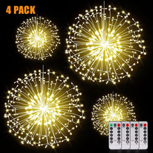 Load image into Gallery viewer, Fairy Christmas String Lights Wire Lights,200 LED DIY 8 Modes Dimmable Lights with Remote Control, Waterproof Decorative Hanging Starburst Lights for Christmas, Home, Patio, Indoor Outdoor Decoration