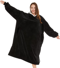 Load image into Gallery viewer, LetsFunny Oversized Blanket Sweatshirt, Plush Fleecehug Hoodie Wearable Blanket with Pocket, Super Warm Cozy Sweatshirt Hooded Blanket for Adult Women Men Teens, One Size Fits All