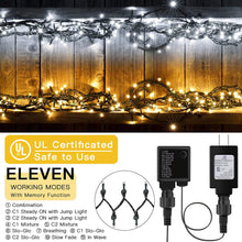 Load image into Gallery viewer, LetsFunny Green St. Patrick's Day 108ft 300 LED Christmas String Lights, Christmas Lights - UL Certified Outdoor & Indoor Fairy Lights Christmas Tree, Patio, Garden, Wedding, Holiday Decoration