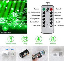 Load image into Gallery viewer, Fairy Lights Battery Operated Wire Lights,225 LED DIY 8 Modes Dimmable Lights with Remote Control, Waterproof Decorative Hanging Starburst Lights for Christmas, Home, Patio, Indoor Outdoor Decoration