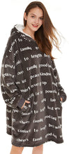 Load image into Gallery viewer, LetsFunny Oversized Hooded Blanket Sweatshirt, Super Soft Warm Comfortable Sherpa Wearable Blanket with Giant Pocket, for Adults Men Women Teenagers Kids, One Size Fits All