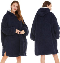 Load image into Gallery viewer, LetsFunny Oversized Blanket Sweatshirt, Plush Fleecehug Hoodie Wearable Blanket with Pocket, Super Warm Cozy Sweatshirt Hooded Blanket for Adult Women Men Teens, One Size Fits All