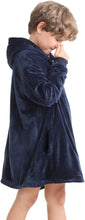 Load image into Gallery viewer, LetsFunny Oversized Hooded Blanket Sweatshirt, Super Soft Warm Comfortable Sherpa Wearable Blanket with Giant Pocket, for Adults Men Women Teenagers Kids, One Size Fits All