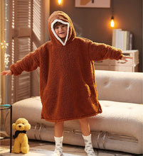 Load image into Gallery viewer, LetsFunny Oversized Blanket Sweatshirt, Plush Fleecehug Hoodie Wearable Blanket with Pocket, Super Warm Cozy Sweatshirt Hooded Blanket for Adult Women Men Teens, One Size Fits All