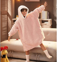 Load image into Gallery viewer, LetsFunny Oversized Blanket Sweatshirt, Plush Fleecehug Hoodie Wearable Blanket with Pocket, Super Warm Cozy Sweatshirt Hooded Blanket for Adult Women Men Teens, One Size Fits All