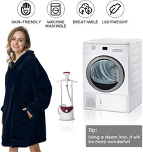 Load image into Gallery viewer, LetsFunny Oversized Hooded Blanket Sweatshirt, Super Soft Warm Comfortable Sherpa Wearable Blanket with Giant Pocket, for Adults Men Women Teenagers Kids, One Size Fits All