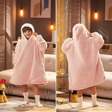 Load image into Gallery viewer, LetsFunny Oversized Blanket Sweatshirt, Plush Fleecehug Hoodie Wearable Blanket with Pocket, Super Warm Cozy Sweatshirt Hooded Blanket for Adult Women Men Teens, One Size Fits All