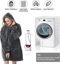 Load image into Gallery viewer, LetsFunny Oversized Hooded Blanket Sweatshirt, Super Soft Warm Comfortable Sherpa Wearable Blanket with Giant Pocket, for Adults Men Women Teenagers Kids, One Size Fits All