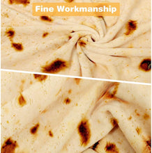 Load image into Gallery viewer, LetsFunny Burrito Tortilla Wrap Blanket, Burrito Wrap Novelty Blanket Tortilla Blankets for Adults/Kids, Giant Round Beach Towel/Throw Blanket