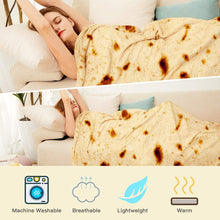 Load image into Gallery viewer, LetsFunny Burrito Tortilla Wrap Blanket, Burrito Wrap Novelty Blanket Tortilla Blankets for Adults/Kids, Giant Round Beach Towel/Throw Blanket