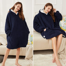 Load image into Gallery viewer, LetsFunny Oversized Blanket Sweatshirt, Plush Fleecehug Hoodie Wearable Blanket with Pocket, Super Warm Cozy Sweatshirt Hooded Blanket for Adult Women Men Teens, One Size Fits All