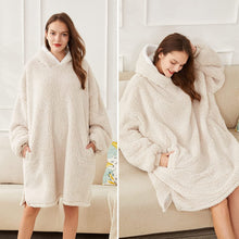 Load image into Gallery viewer, LetsFunny Oversized Blanket Sweatshirt, Plush Fleecehug Hoodie Wearable Blanket with Pocket, Super Warm Cozy Sweatshirt Hooded Blanket for Adult Women Men Teens, One Size Fits All