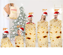 Load image into Gallery viewer, LetsFunny Burrito Tortilla Wrap Blanket, Burrito Wrap Novelty Blanket Tortilla Blankets for Adults/Kids, Giant Round Beach Towel/Throw Blanket