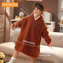 Load image into Gallery viewer, LetsFunny Oversized Blanket Sweatshirt, Plush Fleecehug Hoodie Wearable Blanket with Pocket, Super Warm Cozy Sweatshirt Hooded Blanket for Adult Women Men Teens, One Size Fits All