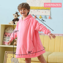 Load image into Gallery viewer, LetsFunny Oversized Hooded Blanket Sweatshirt, Super Soft Warm Comfortable Sherpa Wearable Blanket with Giant Pocket, for Adults Men Women Teenagers Kids, One Size Fits All