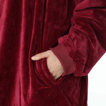 Load image into Gallery viewer, LetsFunny Oversized Hooded Blanket Sweatshirt, Super Soft Warm Comfortable Sherpa Wearable Blanket with Giant Pocket, for Adults Men Women Teenagers Kids, One Size Fits All