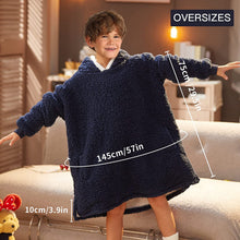 Load image into Gallery viewer, LetsFunny Oversized Blanket Sweatshirt, Plush Fleecehug Hoodie Wearable Blanket with Pocket, Super Warm Cozy Sweatshirt Hooded Blanket for Adult Women Men Teens, One Size Fits All