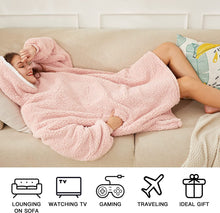 Load image into Gallery viewer, LetsFunny Oversized Blanket Sweatshirt, Plush Fleecehug Hoodie Wearable Blanket with Pocket, Super Warm Cozy Sweatshirt Hooded Blanket for Adult Women Men Teens, One Size Fits All