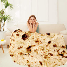 Load image into Gallery viewer, LetsFunny Burrito Tortilla Wrap Blanket, Burrito Wrap Novelty Blanket Tortilla Blankets for Adults/Kids, Giant Round Beach Towel/Throw Blanket