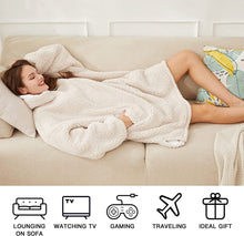 Load image into Gallery viewer, LetsFunny Oversized Blanket Sweatshirt, Plush Fleecehug Hoodie Wearable Blanket with Pocket, Super Warm Cozy Sweatshirt Hooded Blanket for Adult Women Men Teens, One Size Fits All