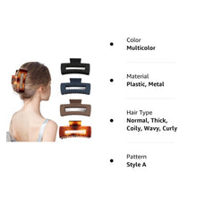 Load image into Gallery viewer, Large Hair Claw Clips, LetsFunny 4.13" Hair Clips for Thick Hair/Thin Hair, Strong Hold Nonslip Big Hair Clip Fashion Hair Styling Accessories Birthday Business Christmas Gifts for Women Girls