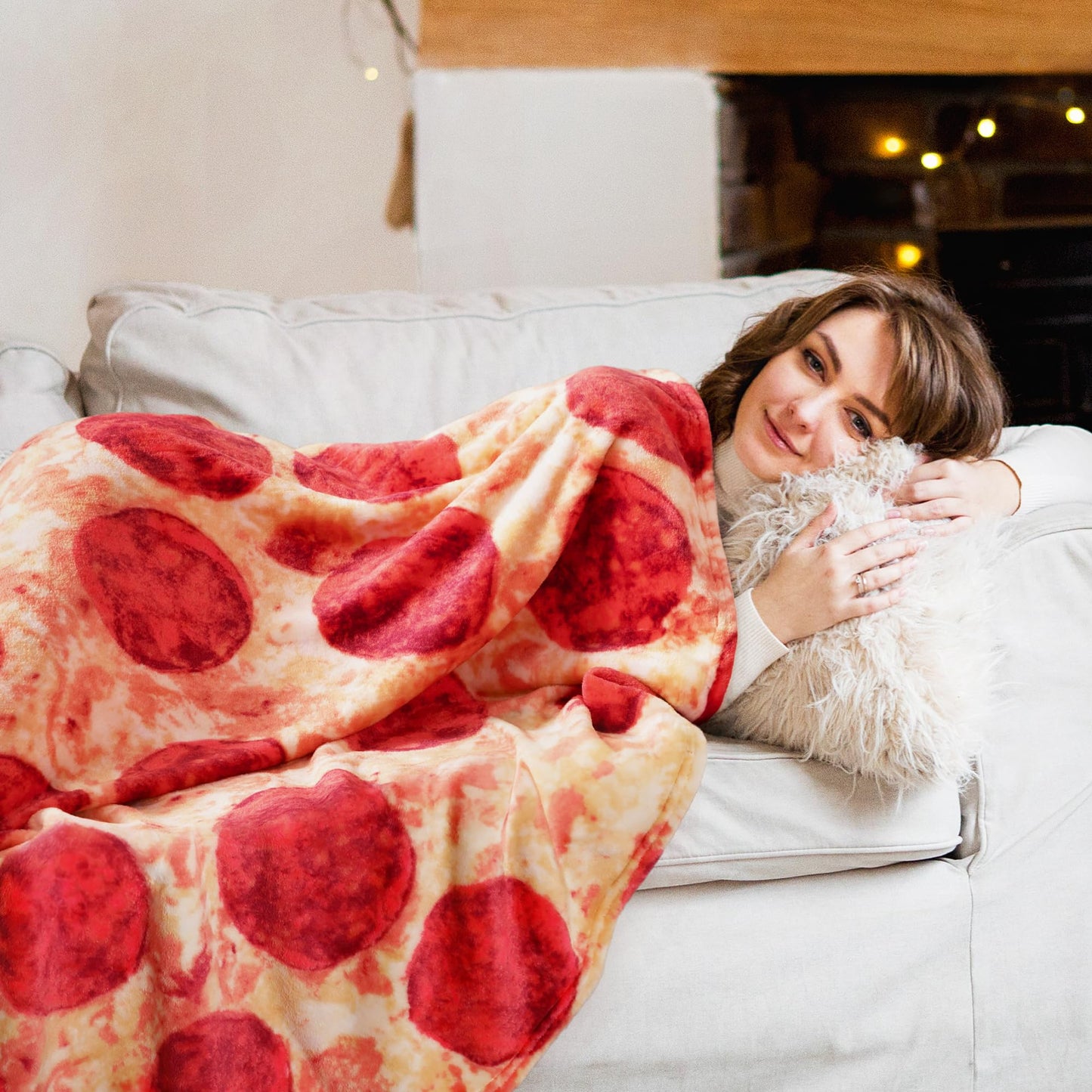 Burrito Tortilla Throw Blankets for Adults Teen Kids, Double Sided Tortilla Taco Wrap Blankets, Novelty Realistic Flannel Food Round Blankets, Unique Funny Gift for Girl Women