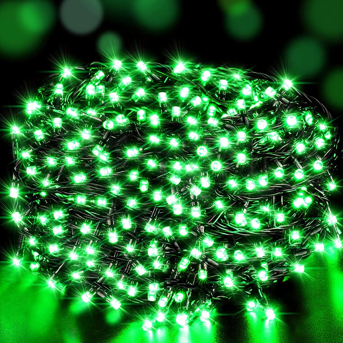 LetsFunny Green St. Patrick's Day 108ft 300 LED Christmas String Lights, Christmas Lights - UL Certified Outdoor & Indoor Fairy Lights Christmas Tree, Patio, Garden, Wedding, Holiday Decoration