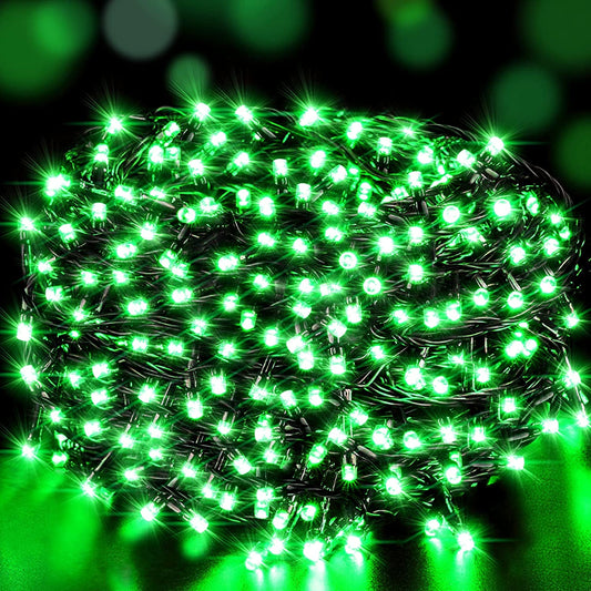 LetsFunny Green St. Patrick's Day 108ft 300 LED Christmas String Lights, Christmas Lights - UL Certified Outdoor & Indoor Fairy Lights Christmas Tree, Patio, Garden, Wedding, Holiday Decoration