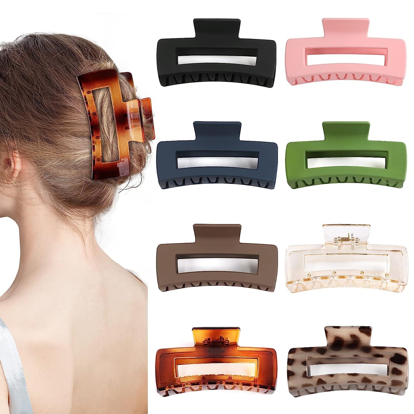 Large Hair Claw Clips, LetsFunny 4.13" Hair Clips for Thick Hair/Thin Hair, Strong Hold Nonslip Big Hair Clip Fashion Hair Styling Accessories Birthday Business Christmas Gifts for Women Girls