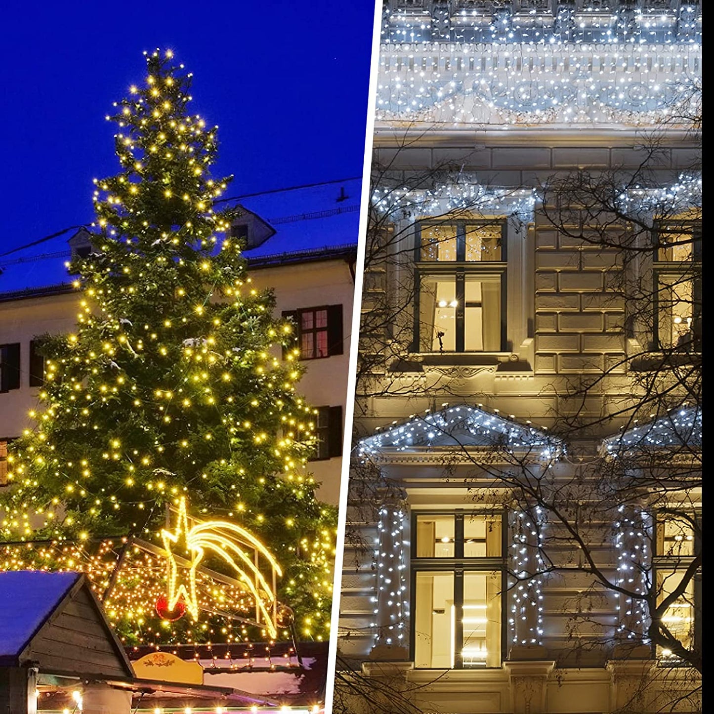 LetsFunny Green St. Patrick's Day 108ft 300 LED Christmas String Lights, Christmas Lights - UL Certified Outdoor & Indoor Fairy Lights Christmas Tree, Patio, Garden, Wedding, Holiday Decoration