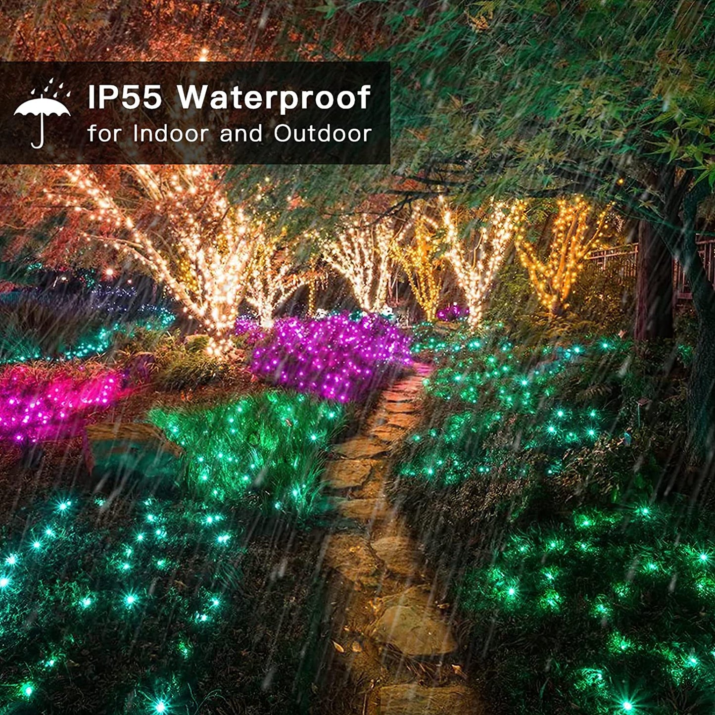 LetsFunny Green St. Patrick's Day 108ft 300 LED Christmas String Lights, Christmas Lights - UL Certified Outdoor & Indoor Fairy Lights Christmas Tree, Patio, Garden, Wedding, Holiday Decoration
