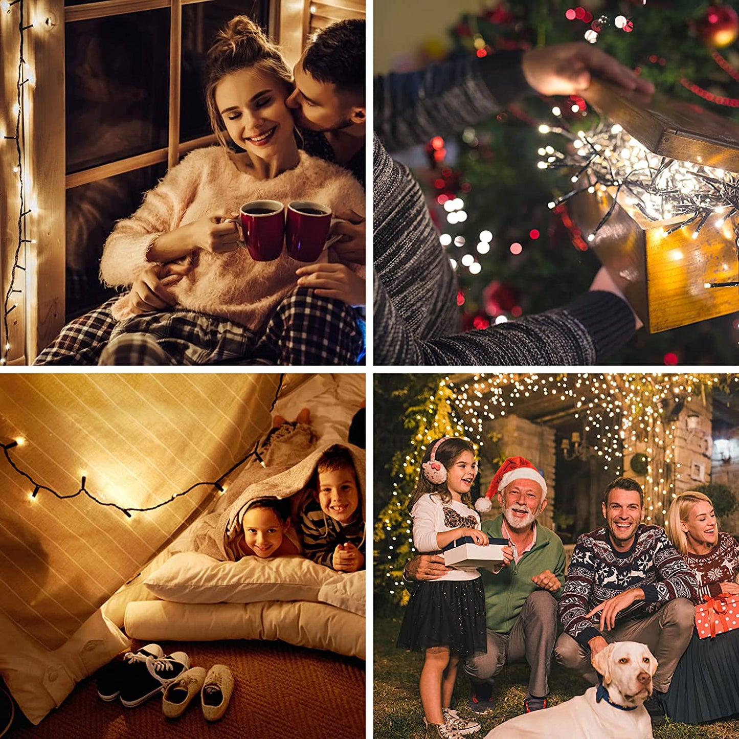 LetsFunny Green St. Patrick's Day 108ft 300 LED Christmas String Lights, Christmas Lights - UL Certified Outdoor & Indoor Fairy Lights Christmas Tree, Patio, Garden, Wedding, Holiday Decoration