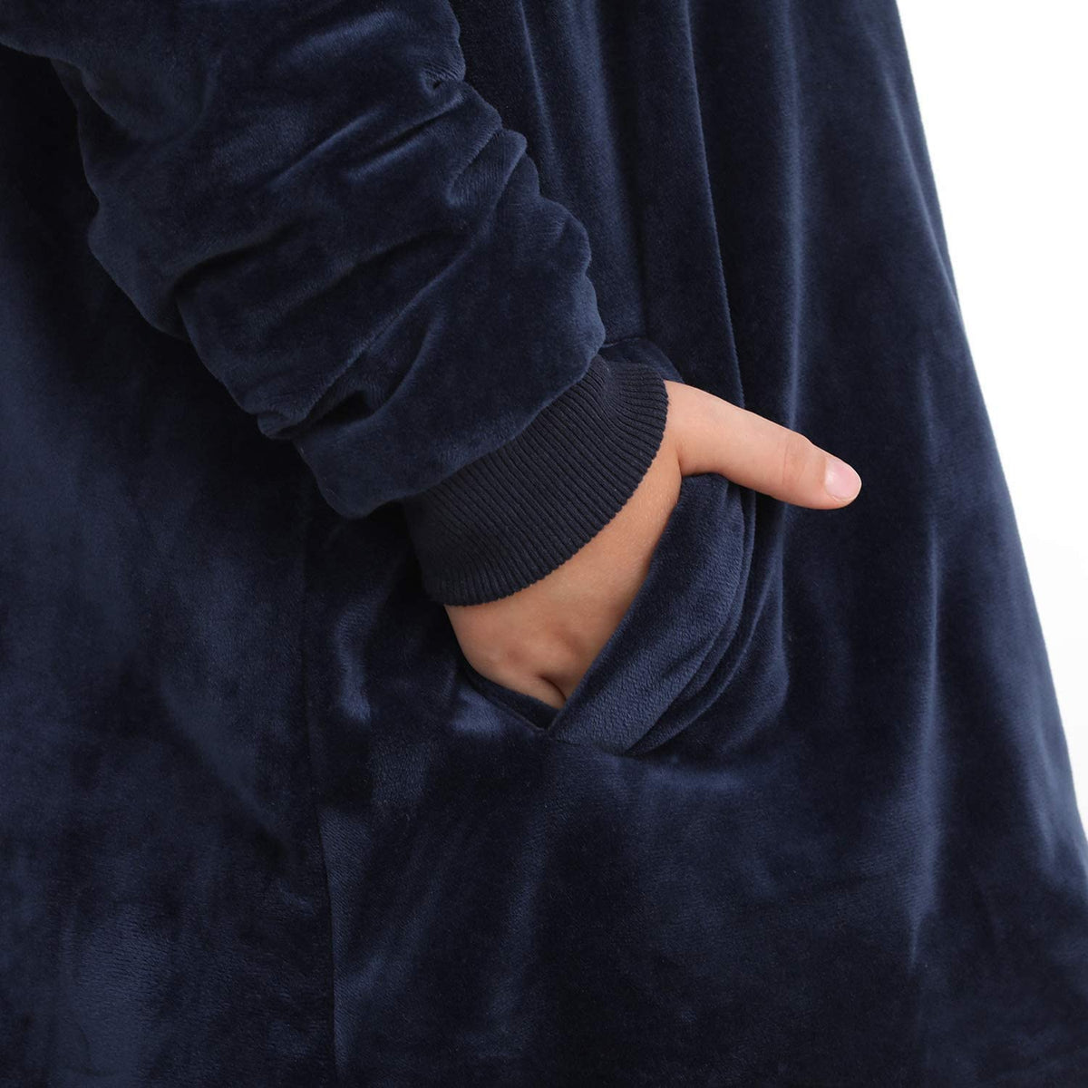 LetsFunny Oversized Hooded Blanket Sweatshirt, Super Soft Warm Comfortable Sherpa Wearable Blanket with Giant Pocket, for Adults Men Women Teenagers Kids, One Size Fits All