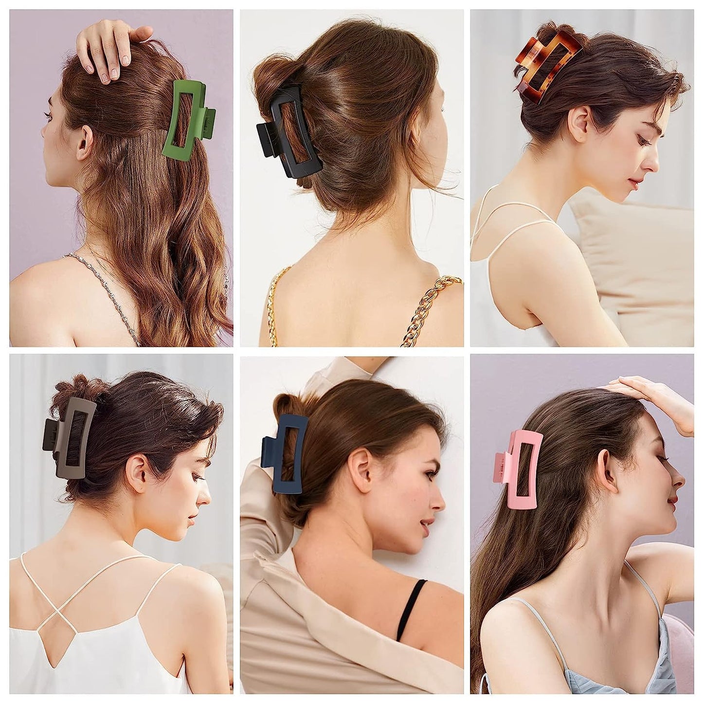 Large Hair Claw Clips, LetsFunny 4.13" Hair Clips for Thick Hair/Thin Hair, Strong Hold Nonslip Big Hair Clip Fashion Hair Styling Accessories Birthday Business Christmas Gifts for Women Girls