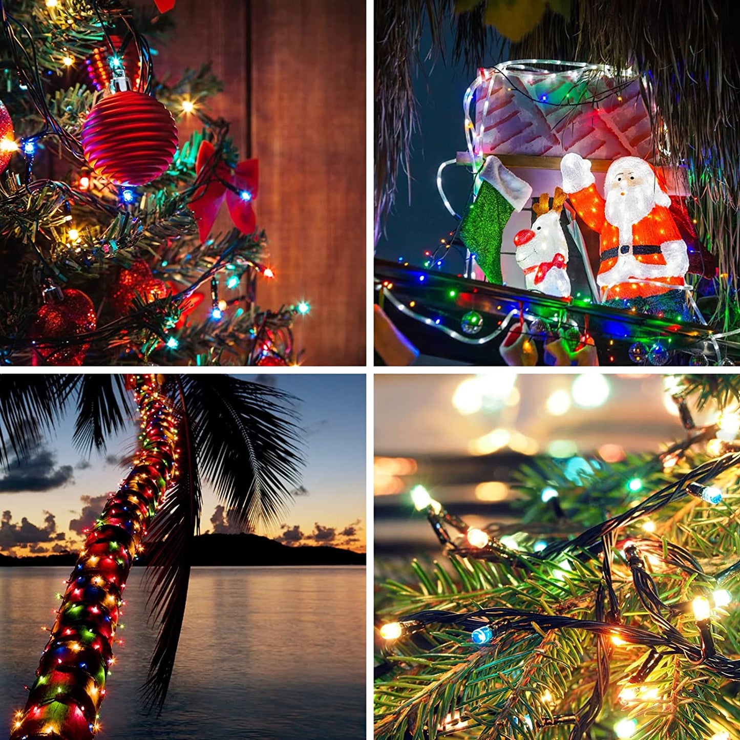 LetsFunny Green St. Patrick's Day 108ft 300 LED Christmas String Lights, Christmas Lights - UL Certified Outdoor & Indoor Fairy Lights Christmas Tree, Patio, Garden, Wedding, Holiday Decoration