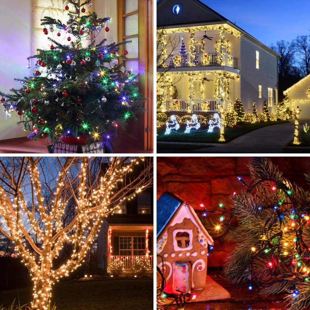 LetsFunny Green St. Patrick's Day 108ft 300 LED Christmas String Lights, Christmas Lights - UL Certified Outdoor & Indoor Fairy Lights Christmas Tree, Patio, Garden, Wedding, Holiday Decoration