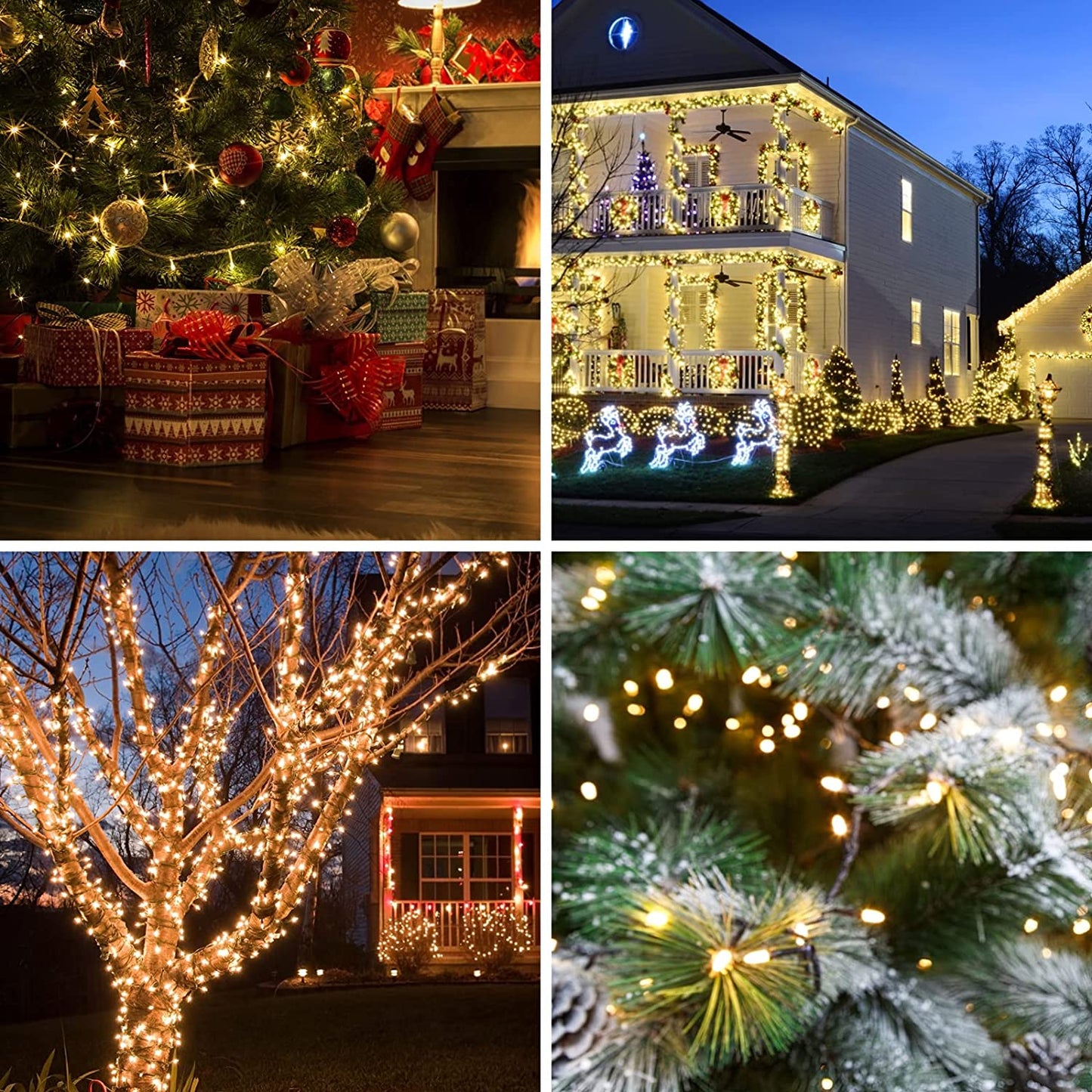 LetsFunny Green St. Patrick's Day 108ft 300 LED Christmas String Lights, Christmas Lights - UL Certified Outdoor & Indoor Fairy Lights Christmas Tree, Patio, Garden, Wedding, Holiday Decoration